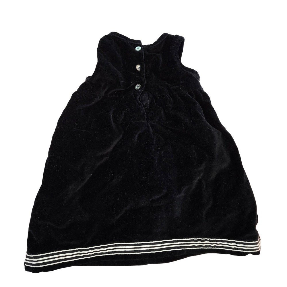 Old Navy Girls Black Velvet Floral Embroidered Dress‎ 18-24 Months Holiday Party - Picture 3 of 5